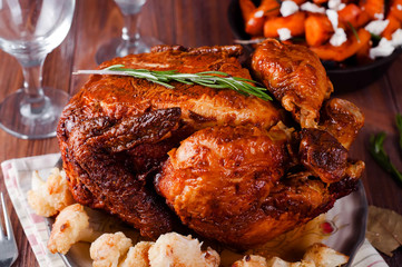 Thanksgiving Dinner with chicken.