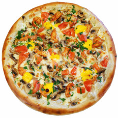 Delicious italian pizza isolated