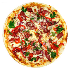 Delicious italian pizza isolated