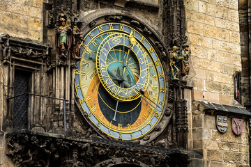 Die astronomische Uhr am Altstädter Rathaus in Prag, Tschechische Republik