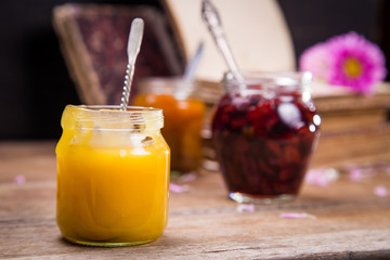 set of jam and honey