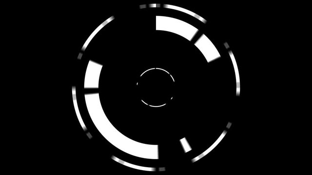 A Futuristic Bionic Head Up Display Locking on Target on a Black Background