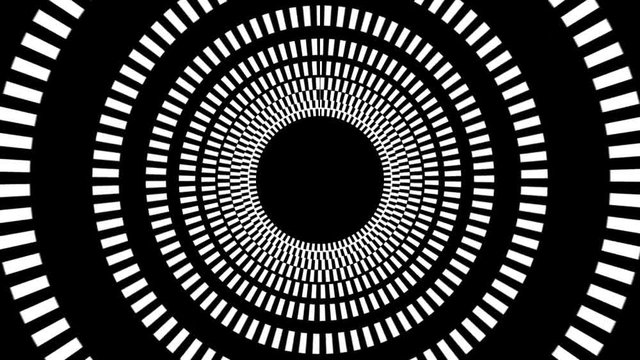 Futuristic computerized ring Portal in a Shape of a Tunnel