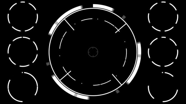 Futuristic Head Up Display on a Black Background