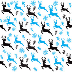 Fototapeta premium christmas seamless pattern christmas deer
