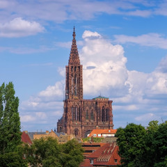 Kathedrale in Strassburg im Elsass - Strasbourg cathedral in  Alsace