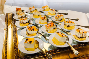 Fette di torta, fuoco selettivo