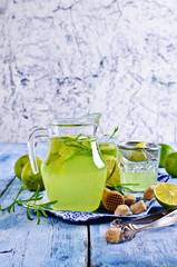 Drink of lime and tarragon