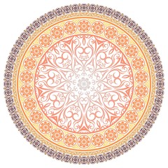 Abstract Batik Ornament on Circle