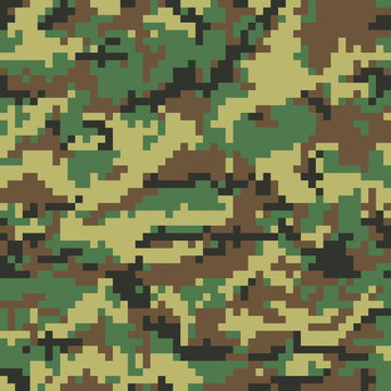 Seamless Digital Camouflage pattern vector