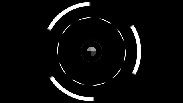 Futuristic HUD Sniper Animation Rotating on a Black Background