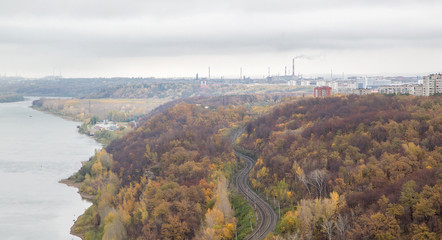 the railroad goes to the city