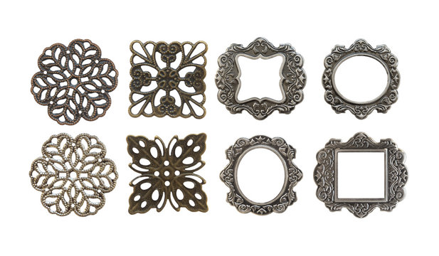 Vintage metal frames and elements