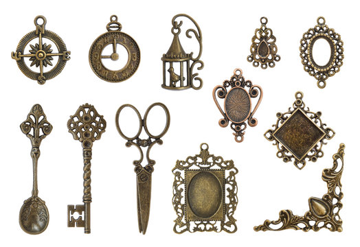 Vintage metal frames and elements