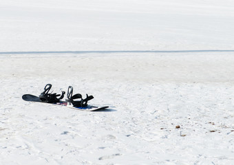 Fototapeta na wymiar snowboarding in the snow