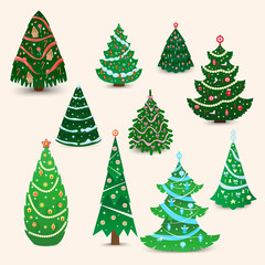 Christmas tree vector.