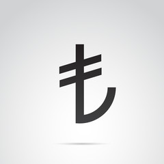 Turkish money vector icon.