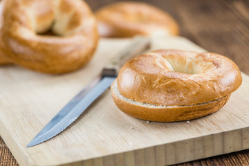 Plain Bagel (selective focus)