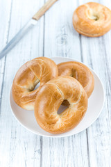 Plain Bagel (selective focus)