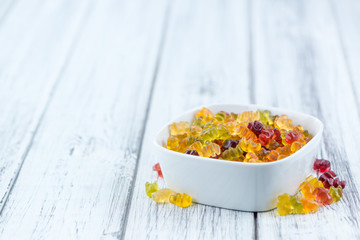 Fruity Gummy Bears (close-up shot)