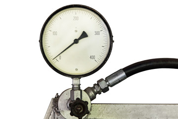 Manometer on white background.Pressure gauge.