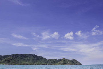 Sea, Mountain and cloud.