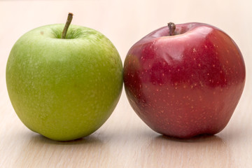 Red and green apple