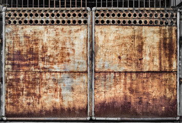 Rusted metal gate, Mandalay, Myanmar