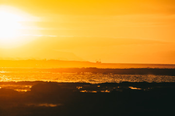 Obraz premium sunset at the sea