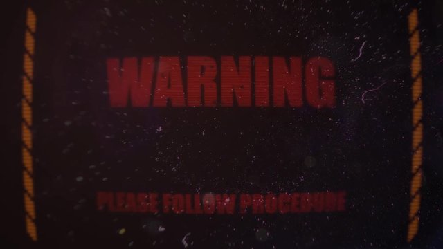 Warning Sign Alert Signal on a Screen