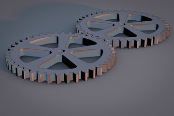 Gears as a symbol for teamwork