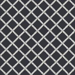 Marine rope line seamless pattern