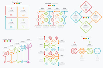 Set with infographics