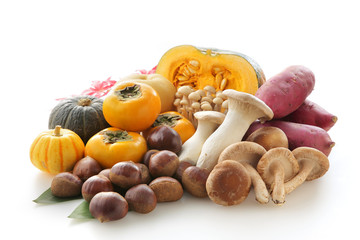 秋の食材　Japan autumn foods