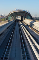 metro subway tracks in the united arab emirates