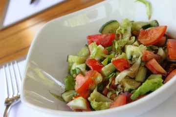 Plate with salad