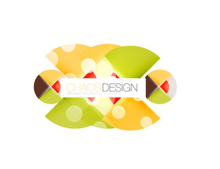 Round shape elements composition. Abstract background