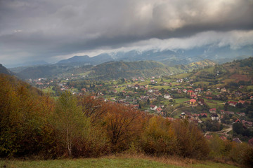 Autumn landscape in the Carpathian Mountains