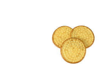 Cracker isolated on white background.