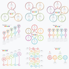 Set with infographics