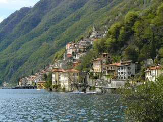 Fototapeta na wymiar Albogasio on Lake Lugano