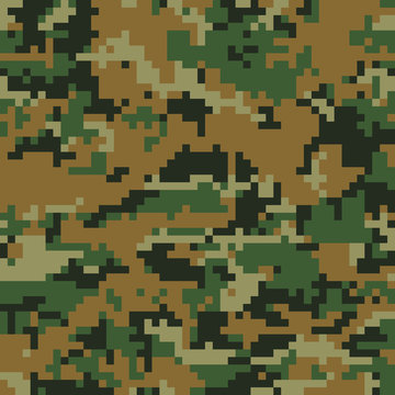 Seamless Digital Camouflage pattern vector