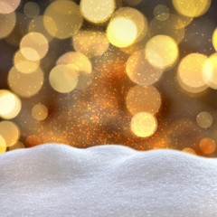 Hintergrund in gold - Schnee - Winter - Weihnachten - Silvester
