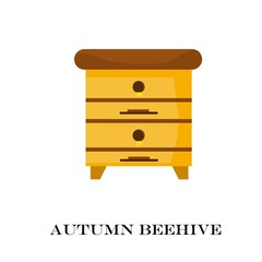Apiary honey bee house  vector illustrations honeycomb.