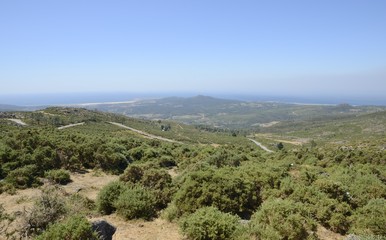 Fototapeta na wymiar Viewpoint of the Mountain La Curota, Galicia, Spain