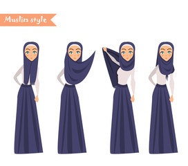 Muslim woman wears hijab