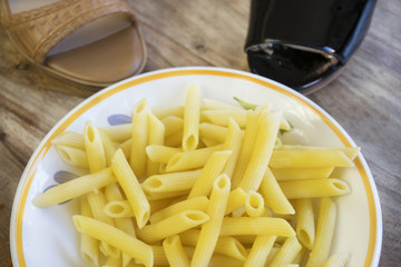 raw pennette pasta