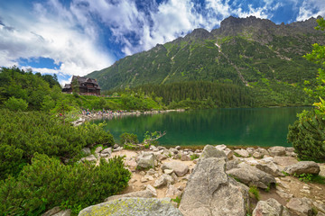 Eye of the Sea lake in Tatra mountains, Poland