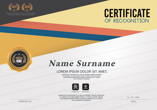 Certificate design template layout template in A4 size