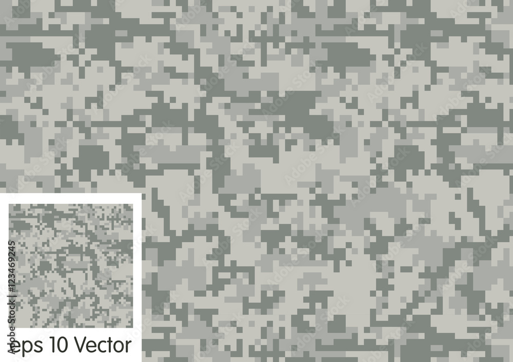 Wall mural digital camouflage pattern vector